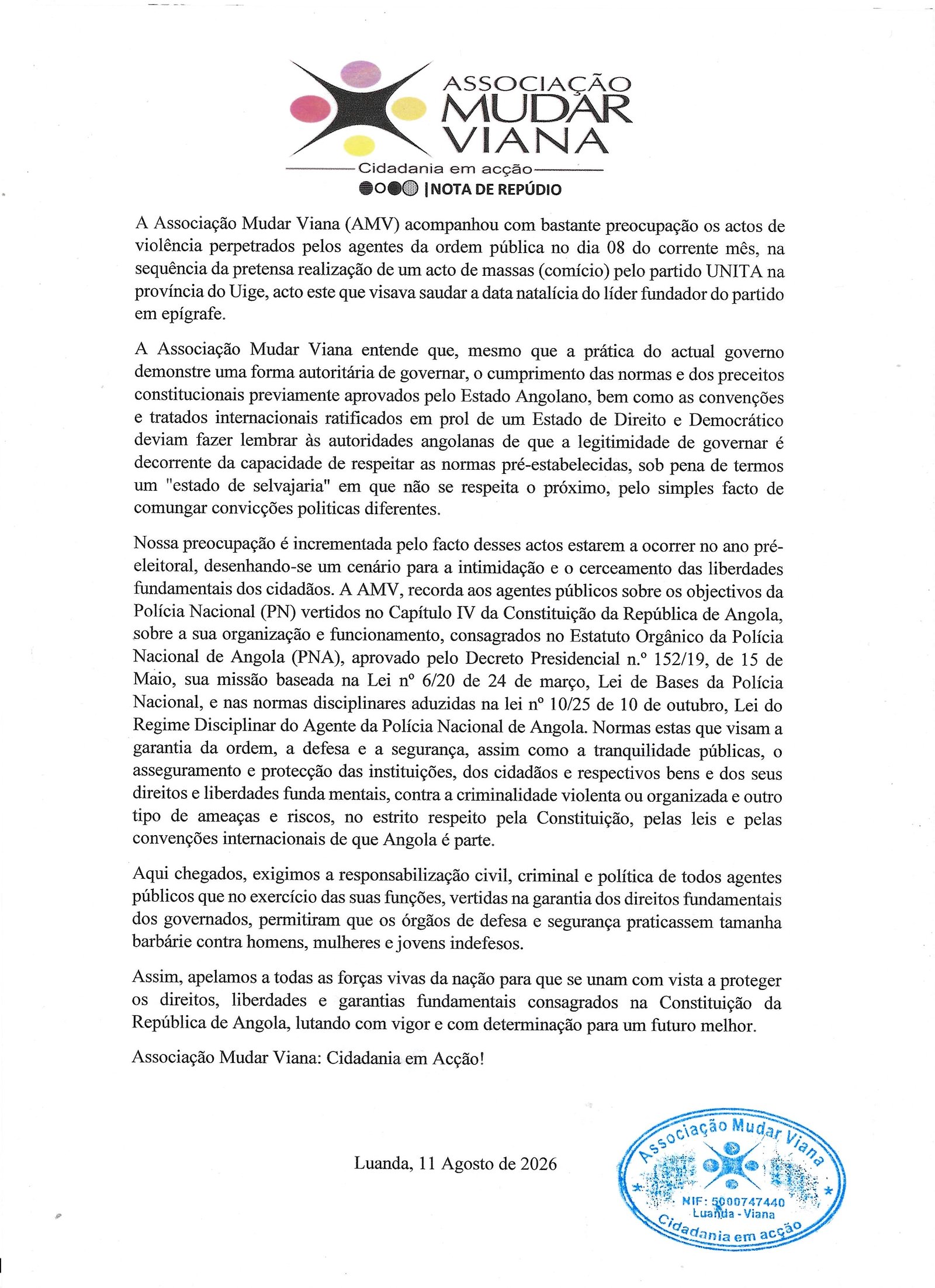 🔵⚪🔴🟡 |NOTA DE REPÚDIO